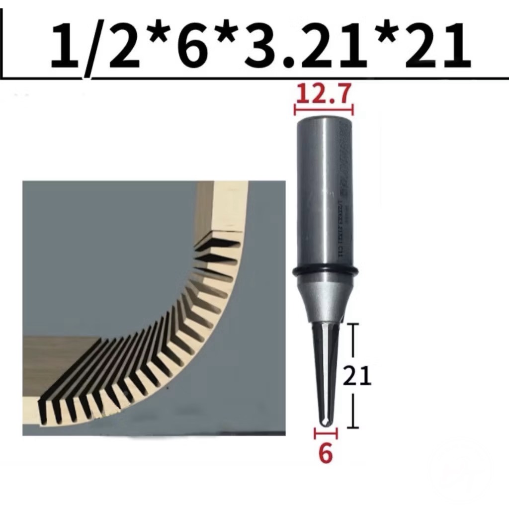 Mũi soi uốn cong gỗ CNC cốt trục 12.7mm phay bo cong 90 độ MDF góc R18 R30 R50 Tideway cao cấp
