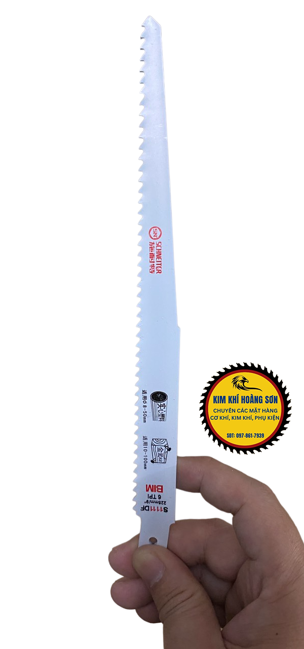 Bộ 2 Lưỡi Cưa Kiếm Cắt Gỗ Chuôi Cắm S1111DF Dài 225mm/9" SCHNEITER Cưa Gỗ Có Đinh, Ống Nhựa PVC Sắc Bén