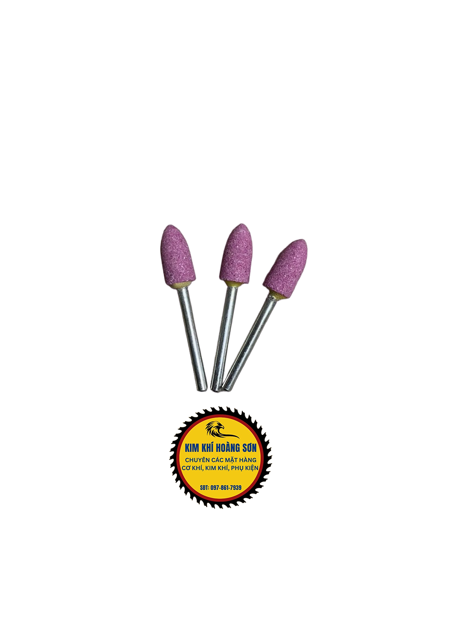 Combo 10 Mũi đá mài hồng mini size 3 - 12mm hình trụ, hình nón cán 3mm lắp máy khoan, máy mài khuôn