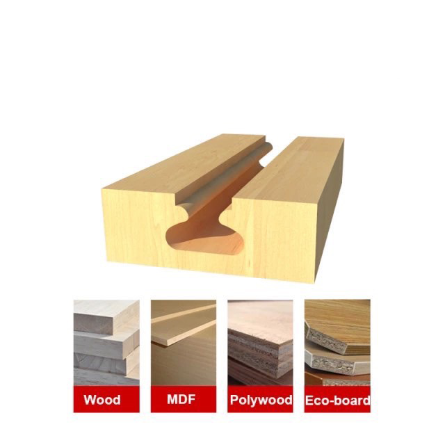 Mũi phay gỗ làm tay nắm âm cửa cánh tủ, Mũi soi rãnh chỉ nổi ngã cốt trục 12.7mm nhiều kích thước