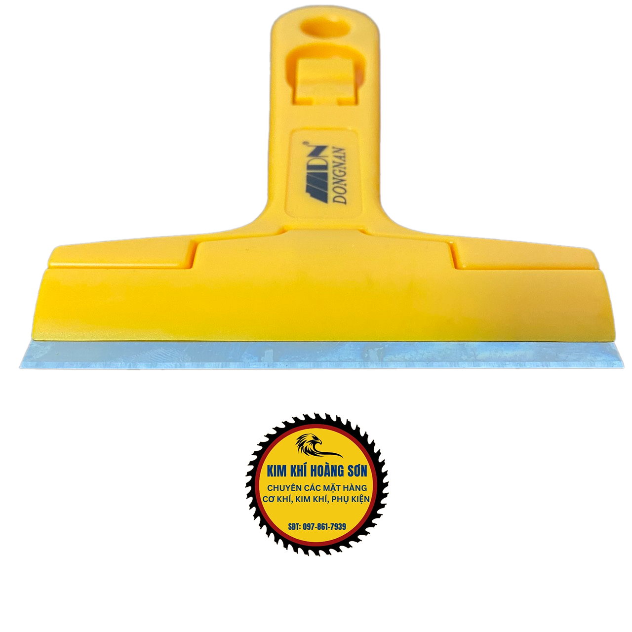 Cây sủi keo sơn silicon cán vàng chiều dài 150mm, bàn cạo vệ sinh tường siêu sắc kèm hộp lưỡi dao