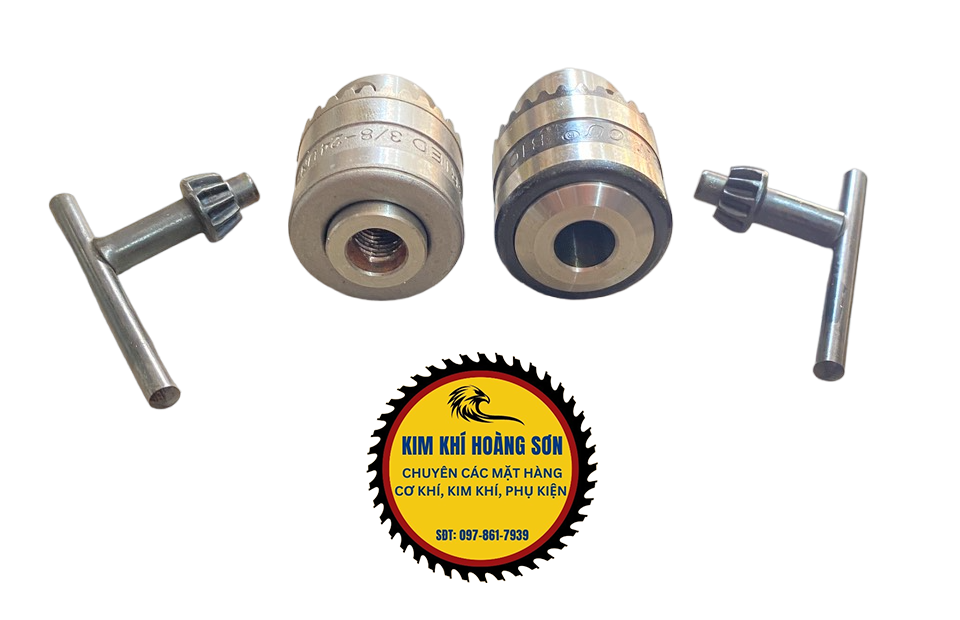Đầu kẹp mũi khoan măng ranh chuôi ren - côn 6mm kẹp mũi khoan đường kính từ 0.6mm đến 6mm, có khóa mở đi kèm