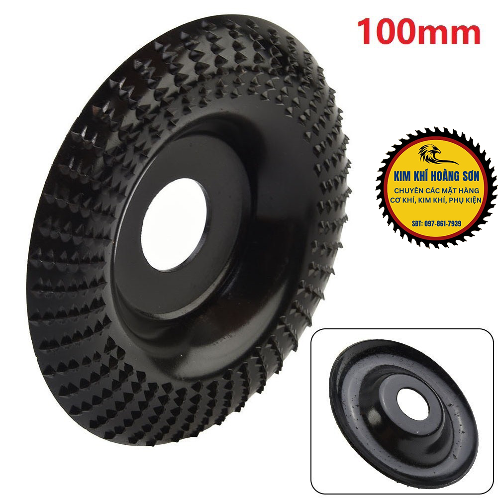 Đĩa mài gỗ đa năng, Lưỡi chà nhám gỗ đường kính 100mm lỗ trục 16mm chất liệu hợp kim cao cấp