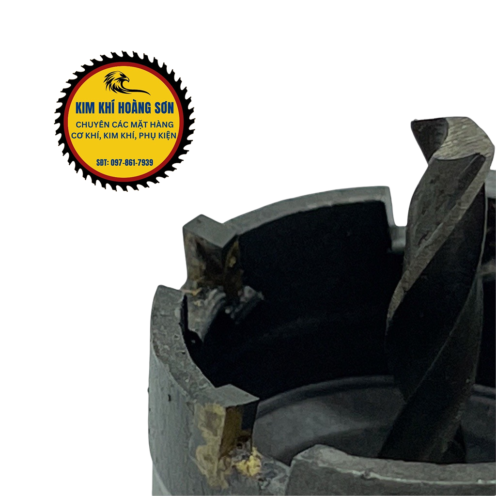 Mũi khoan khoét sắt lỗ tròn đầu hợp kim TCT vỏ trắng đường kính từ 36mm - 100mm chịu nhiệt tốt