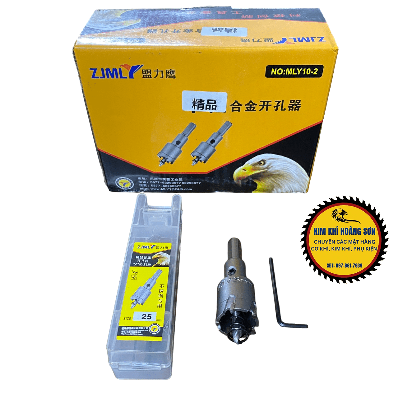 Mũi khoan khoét sắt lỗ tròn đầu hợp kim TCT ZJMLY đường kính từ 15mm - 100mm chịu nhiệt tốt
