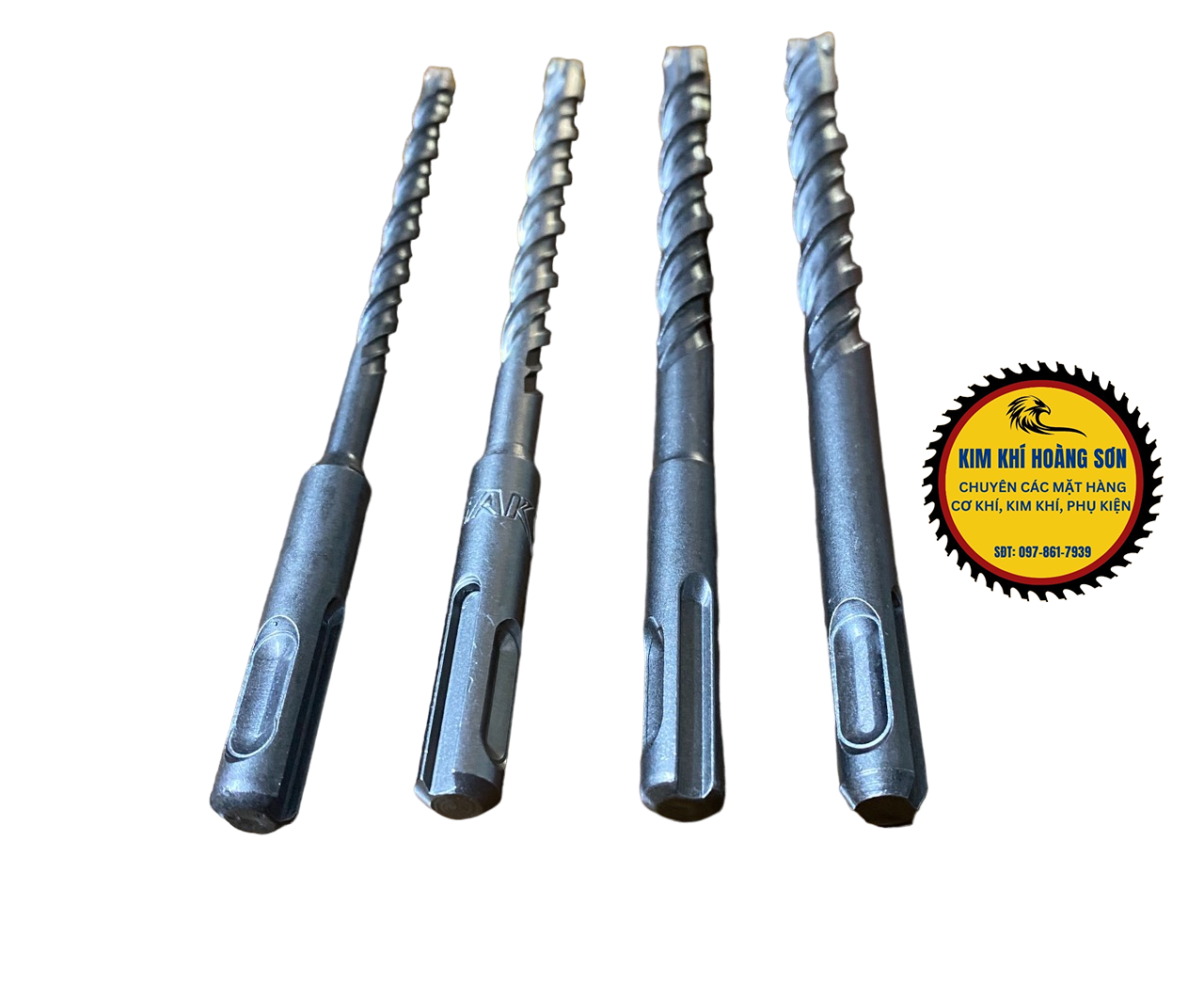 Mũi khoan bê tông tường 4 cạnh kích thước 6 - 12mm x 160mm, Mũi khoan bê tông 4 chấu phủ titanium chịu lực tốt
