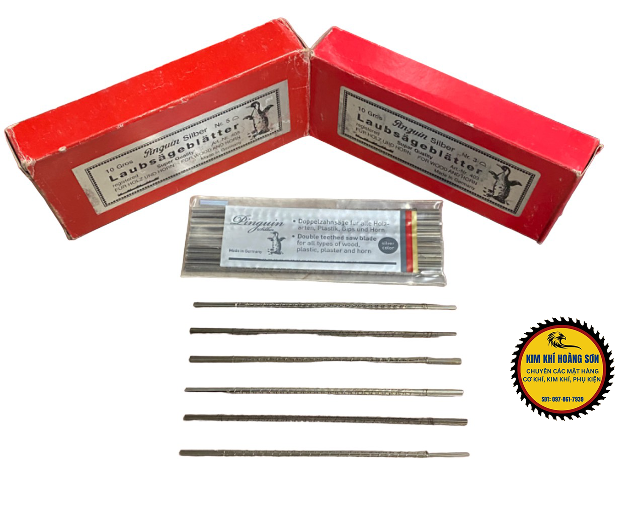 Bó 12 Lưỡi Cưa Mỹ Nghệ, Lưỡi Cưa Lọng Chỉ Đức - PINGUIN Chiều Dài 130mm Dùng Để Cắt Mica, Alu...