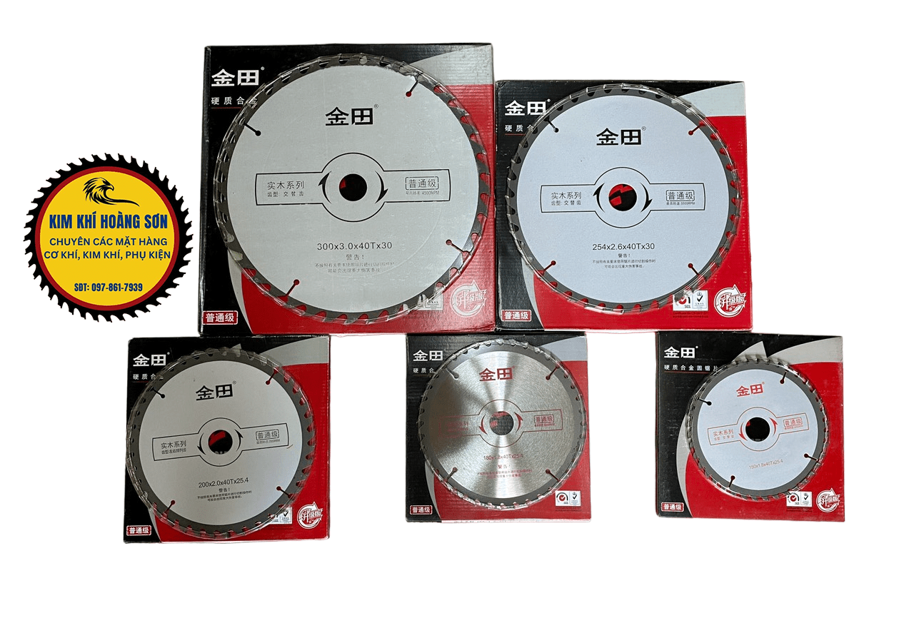 Lưỡi cưa gỗ hợp kim GOLDTOL 200x25mm - 40T/60T, Lưỡi cắt gỗ cao cấp chịu mài mòn, đường cắt siêu mịn