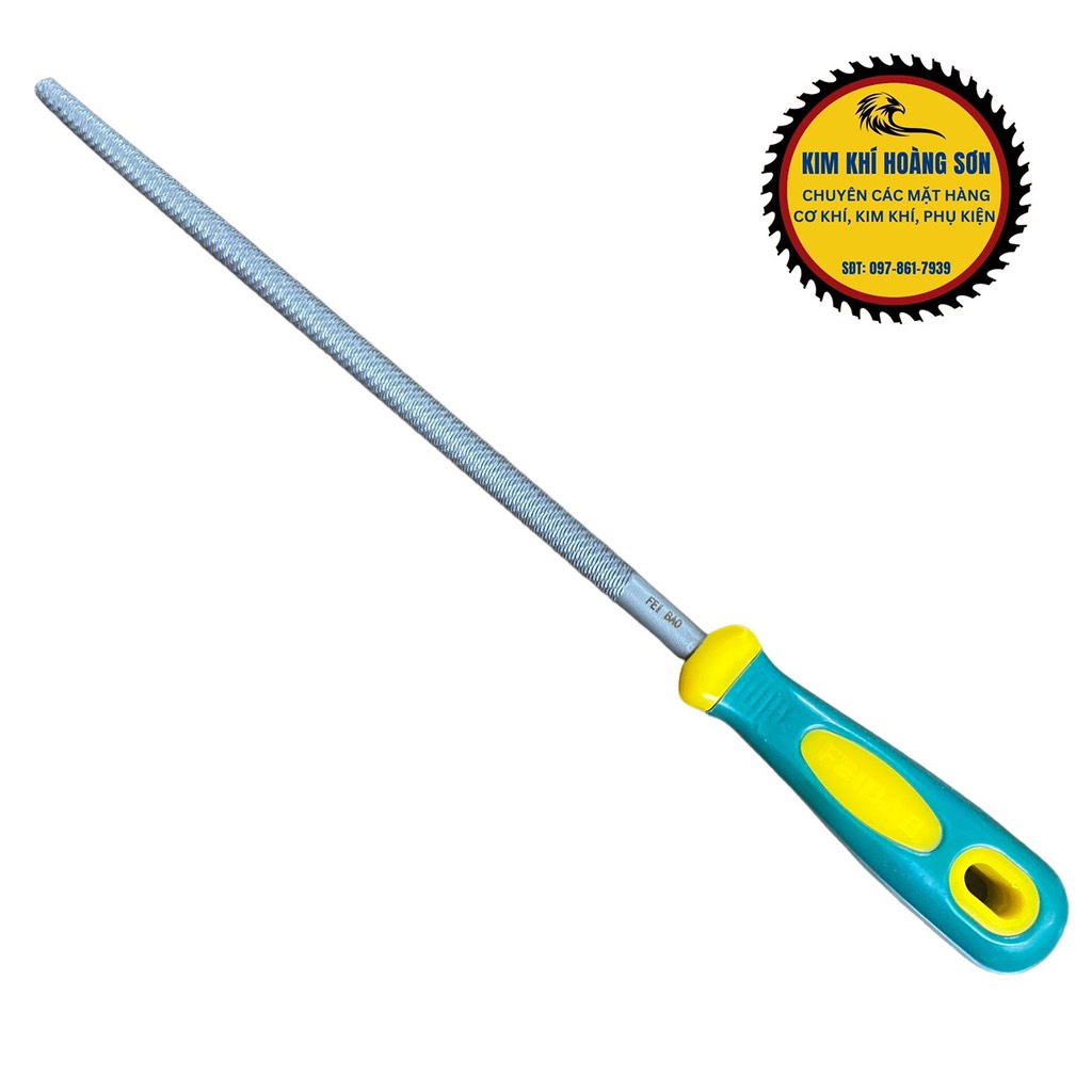 Dũa mài kim loại FEIBAO thép nguyên khối T12 size 8'' 10'' 12" tay cầm bọc nhựa TPR chống trơn trượt