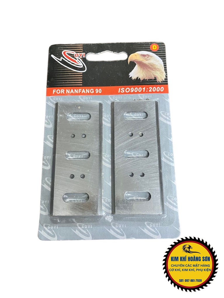 Bộ 2 lưỡi bào máy bào gỗ Makita 1900B, 90-2, HITACHI F20A thương hiệu SOYI dài 82mm hợp kim thép siêu bền
