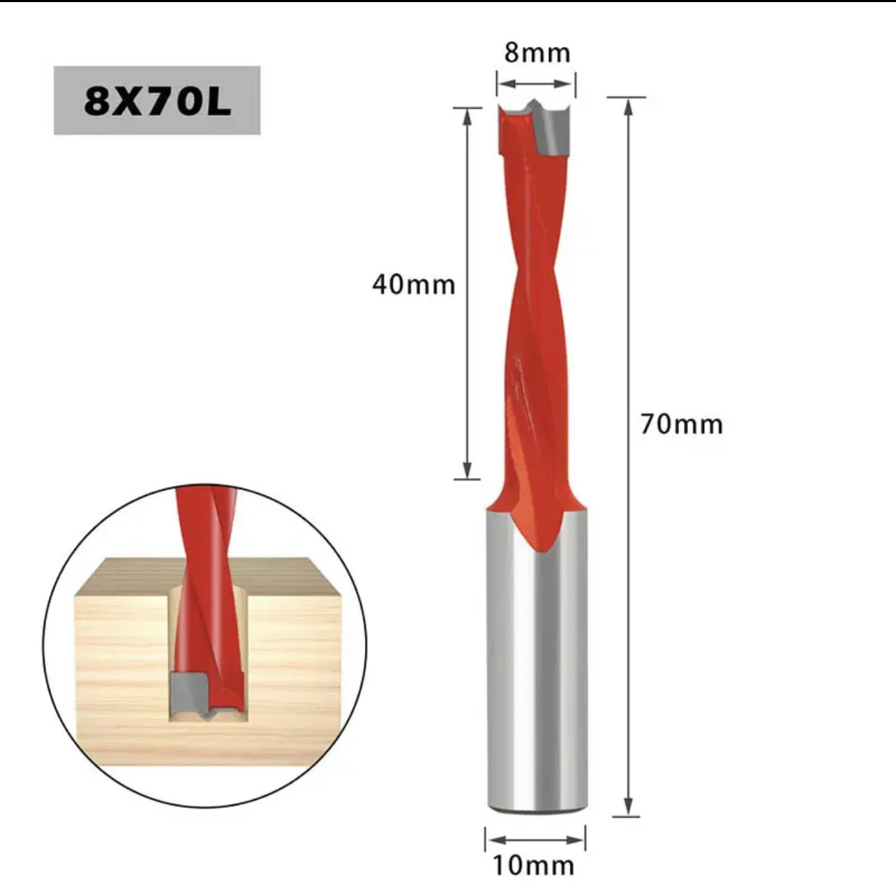 Mũi khoan gỗ TCT, Khoan dàn Tideway liên kết bản lề chốt gỗ ốc cam CNC Đen-R, Đỏ-L hợp kim cao cấp