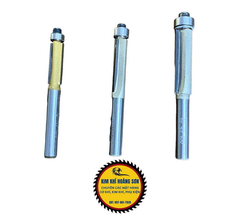Mũi phay gỗ thẳng có bi mũi soi lấy nền ZJMLY cốt 6.3mm + 12.7mm, kích thước mũi phay 6-12mm độ chính xác cao