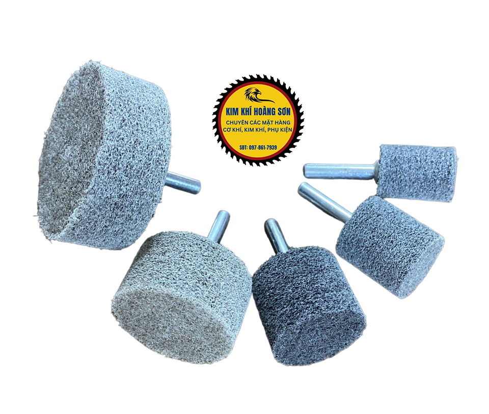 Nỉ trụ xám, nỉ que trục 6mm mài đánh bóng kim loại, gỗ... hình trụ nhỏ kích thước từ 20mm - 60mm