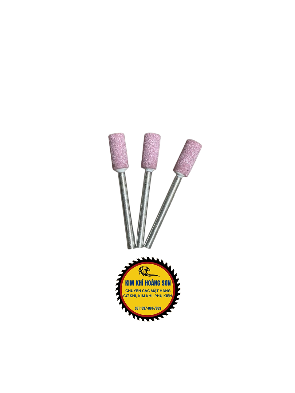 Combo 10 Mũi đá mài hồng mini size 6 - 10mm hình trụ, hình nón cán 3mm lắp máy khoan, máy mài khuôn