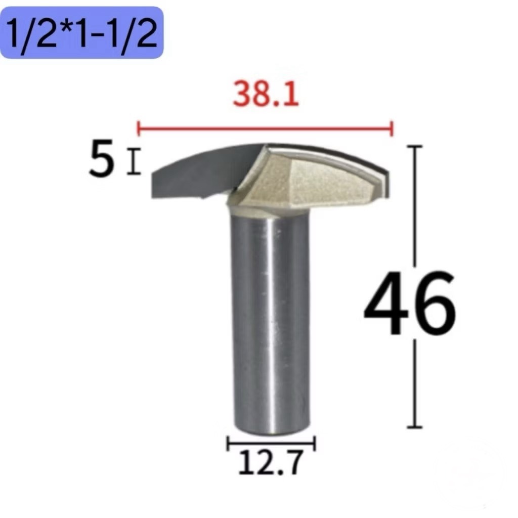 Mũi soi huỳnh ván Cầu lõm dao phay huỳnh cửa pano cnc gỗ Tideway cao cấp cốt trục 12.7mm