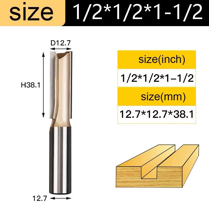 Mũi soi gỗ thẳng CNC lấy nền, Mũi phay gỗ TIDEWAY cốt 6.3mm và 12.7mm sử dụng cho máy phay, máy cắt CNC