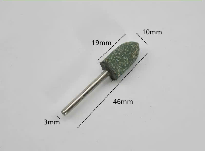 Combo 10 Mũi mài cao su trục 3mm đầu mài hình đạn, trụ đánh bóng nhựa thạch cao, rỉ sét bề mặt inox