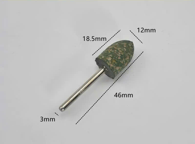 Combo 10 Mũi mài cao su trục 3mm đầu mài hình đạn, trụ đánh bóng nhựa thạch cao, rỉ sét bề mặt inox