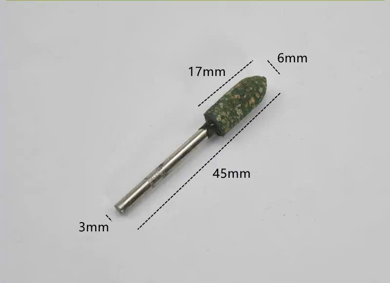 Combo 10 Mũi mài cao su trục 3mm đầu mài hình đạn, trụ đánh bóng nhựa thạch cao, rỉ sét bề mặt inox