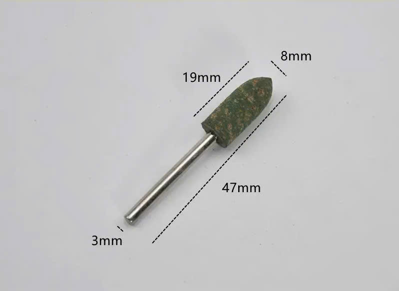 Combo 10 Mũi mài cao su trục 3mm đầu mài hình đạn, trụ đánh bóng nhựa thạch cao, rỉ sét bề mặt inox