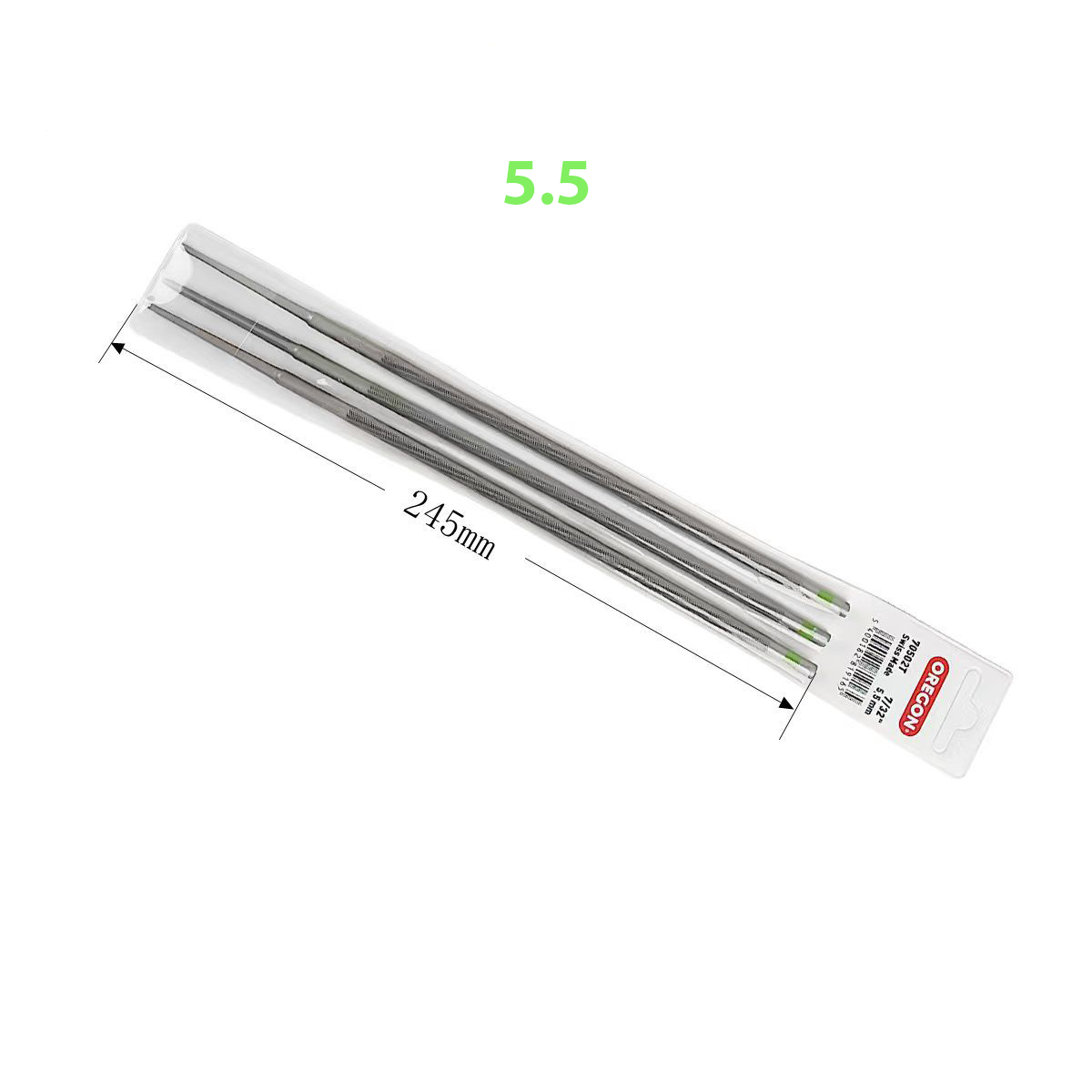 Dũa xích máy cưa Oregon thép cacbon kích thước 4 - 4.8 - 5.5 x 250mm có độ cứng cao chịu nhiệt tốt