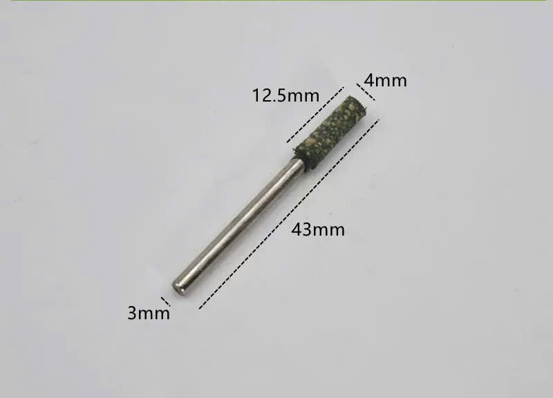 Combo 10 Mũi mài cao su trục 3mm đầu mài hình đạn, trụ đánh bóng nhựa thạch cao, rỉ sét bề mặt inox