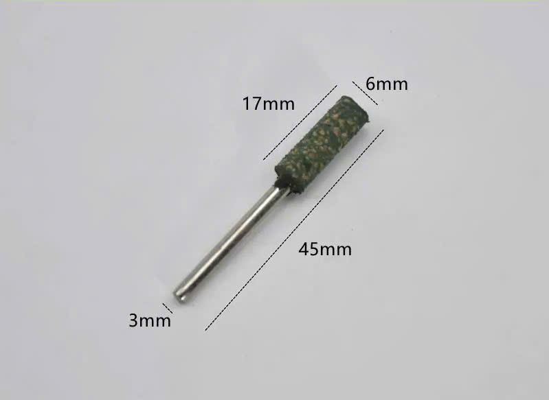 Combo 10 Mũi mài cao su trục 3mm đầu mài hình đạn, trụ đánh bóng nhựa thạch cao, rỉ sét bề mặt inox