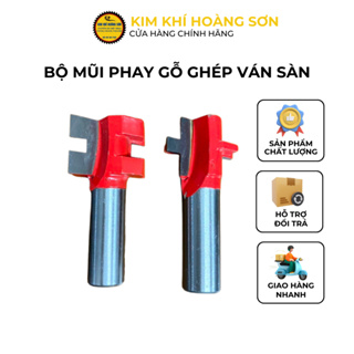 Bộ mũi phay gỗ ghép ván vuông dày 20-22mm cốt 12.7mm, mộng 3-5mm, sâu 5-6mm thích hợp cho máy cầm tay hoặc máy bàn router