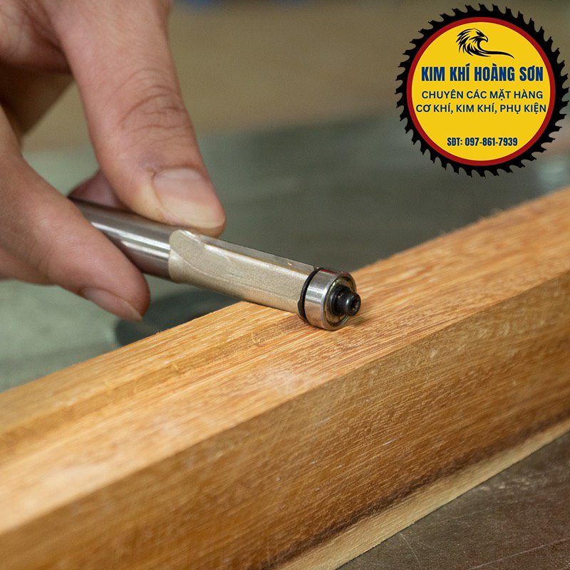 Mũi soi gỗ thẳng CNC lấy nền TIDEWAY phay gỗ cốt bé 6,3mm có bi sử dụng cho máy phay, máy cắt CNC