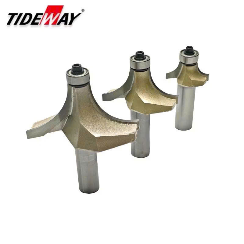 Mũi phay gỗ bo lõm R mũi soi lồi gỗ có bi Tideway cao cấp cốt bé 6.35mm lắp máy cầm tay và trục đứng