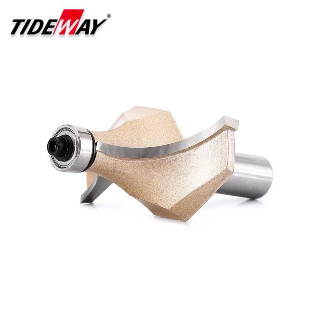 Mũi phay gỗ bo lõm R mũi soi lồi gỗ có bi Tideway cao cấp cốt bé 6.35mm lắp máy cầm tay và trục đứng
