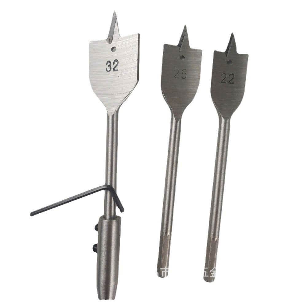 Bộ 8 mũi khoan khoét gỗ đuôi cá chuyên dụng 6-32mm, mũi khoan khoét thạch cao kèm cây nối dài