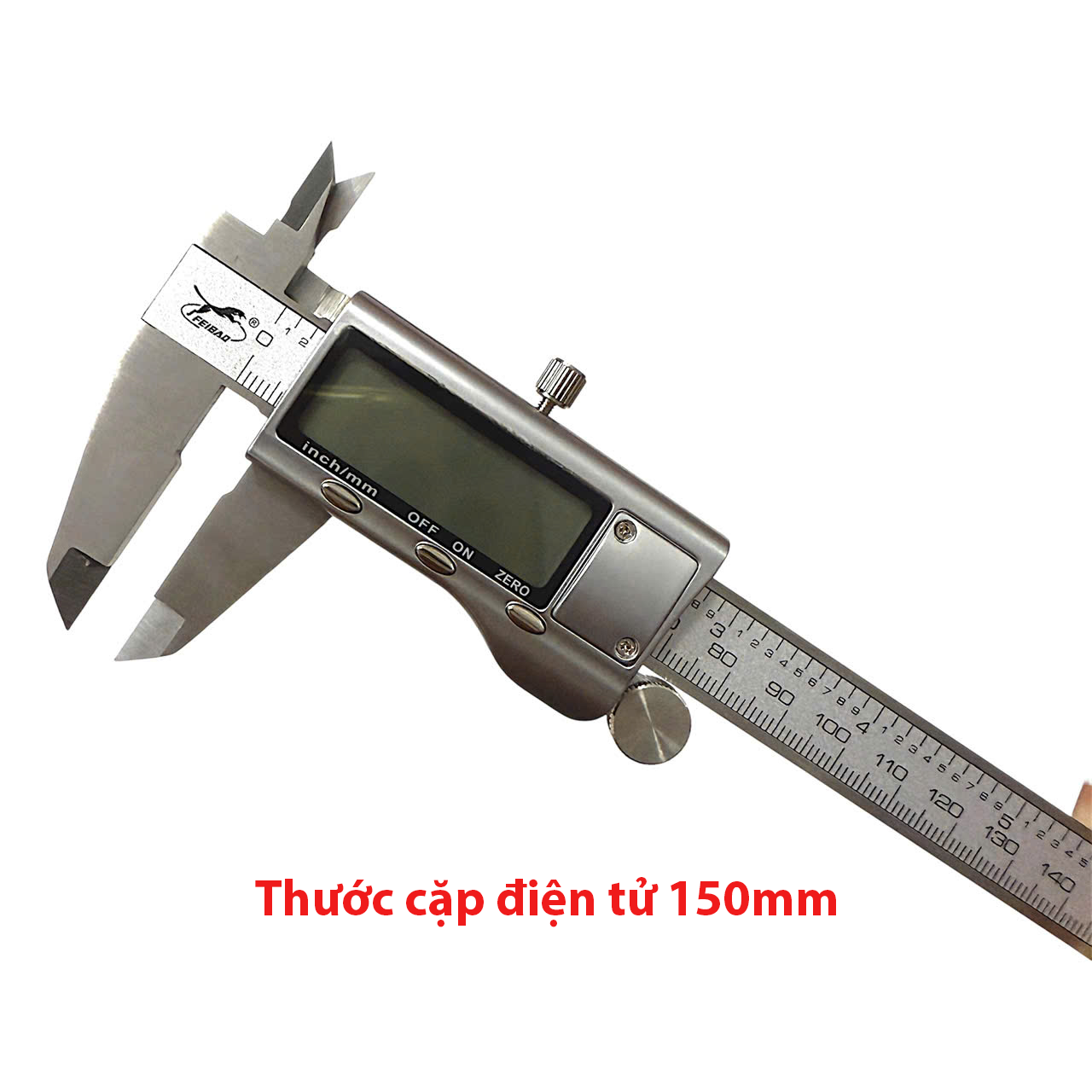 Thước kẹp điện tử FEIBAO 150mm thép hợp kim cứng không rỉ, màn hình LCD rõ nét, độ chính xác cao
