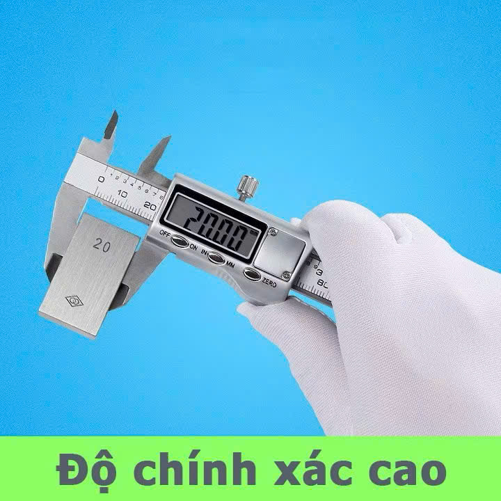 Thước kẹp điện tử FEIBAO 150mm thép hợp kim cứng không rỉ, màn hình LCD rõ nét, độ chính xác cao