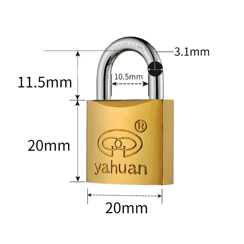 Ổ khoá bấm vali mini Ya Huan loại tốt bằng đồng thau kích thước 20-25mm nhỏ gọn, siêu bền, an toàn chắc chắn