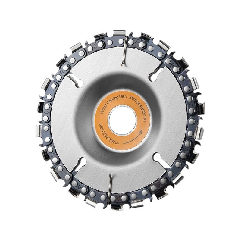 Đĩa cưa xích 4", lưỡi cưa xích cắt gỗ 22 răng chất liệu thép không gỉ siêu cứng lắp máy mài cầm tay