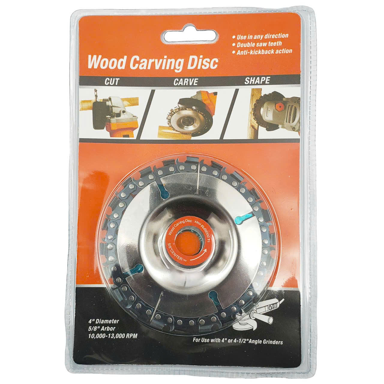 Đĩa cưa xích 4", lưỡi cưa xích cắt gỗ 22 răng chất liệu thép không gỉ siêu cứng lắp máy mài cầm tay