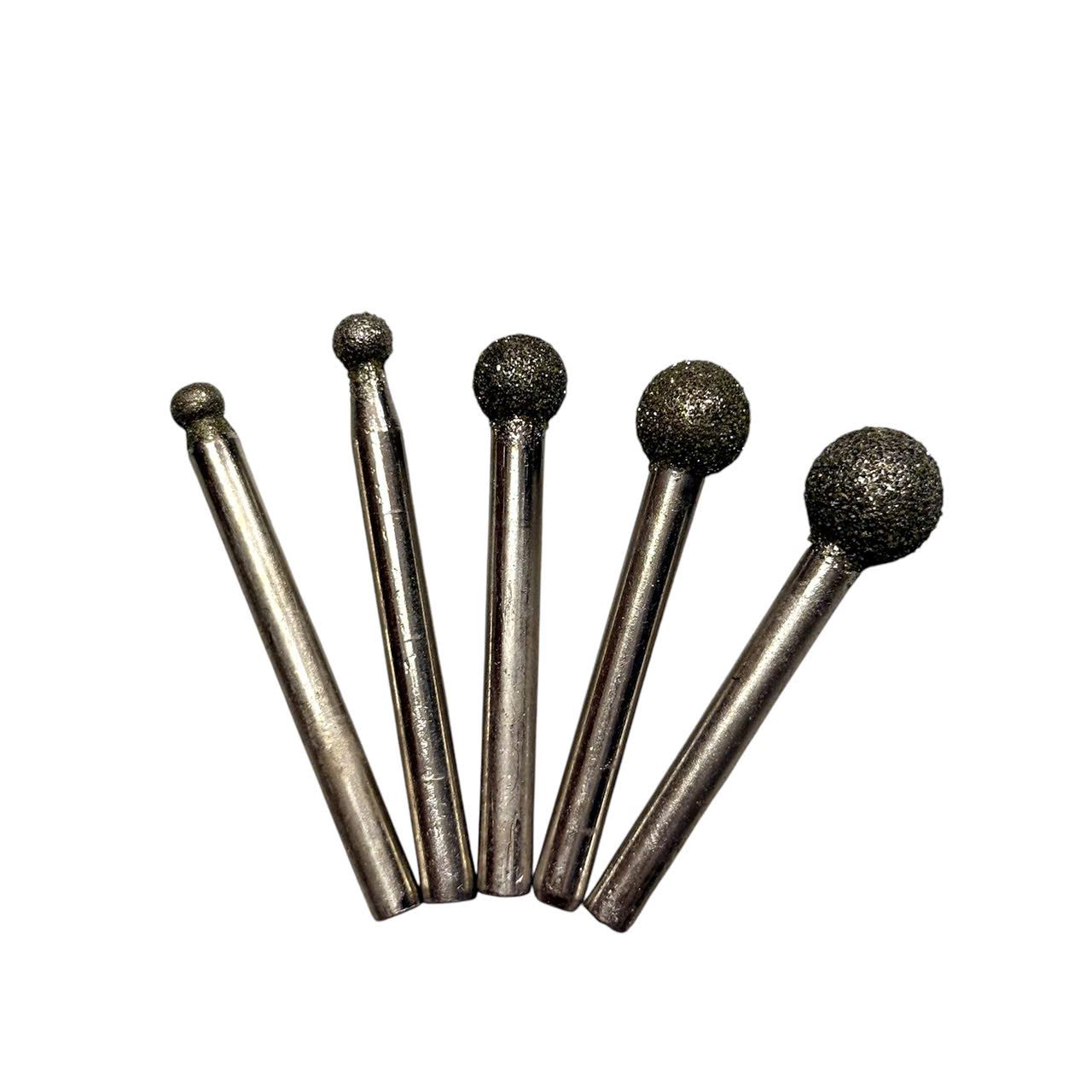 Mũi mài kim cương độ mịn #60, Đầu mài khắc đá ngọc hình trụ, đạn, tròn đường kính từ 6mm - 25mm trục 6mm siêu cứng