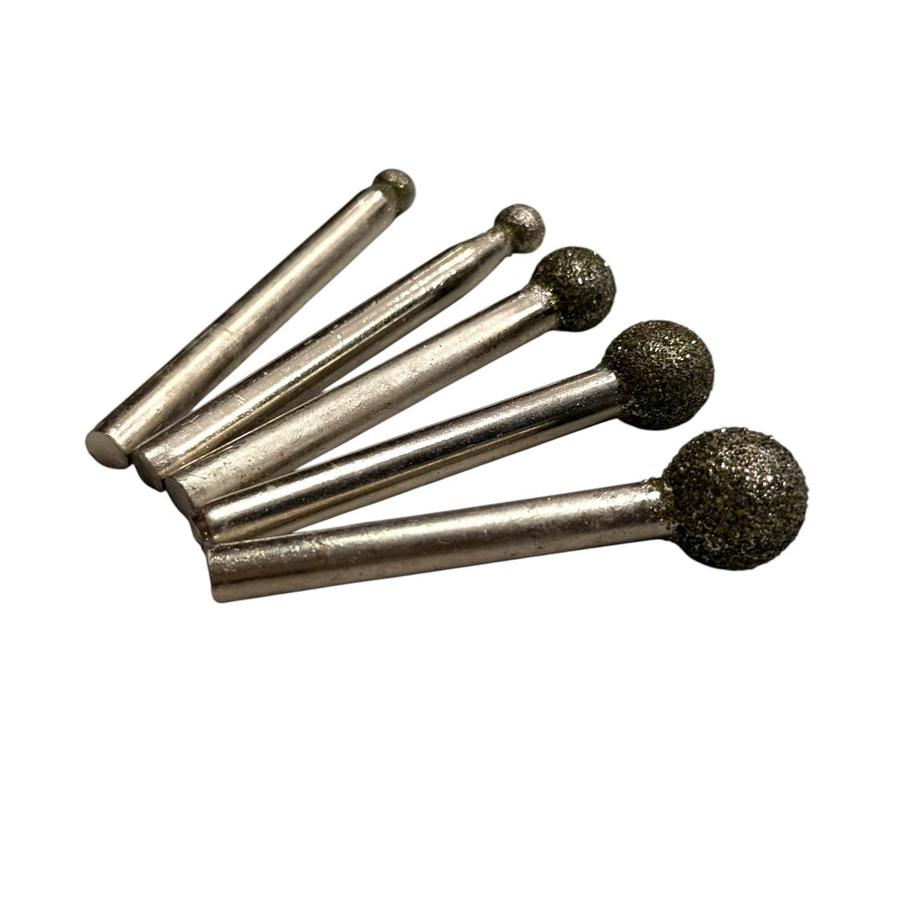 Mũi mài kim cương độ mịn #60, Đầu mài khắc đá ngọc hình trụ, đạn, tròn đường kính từ 6mm - 25mm trục 6mm siêu cứng