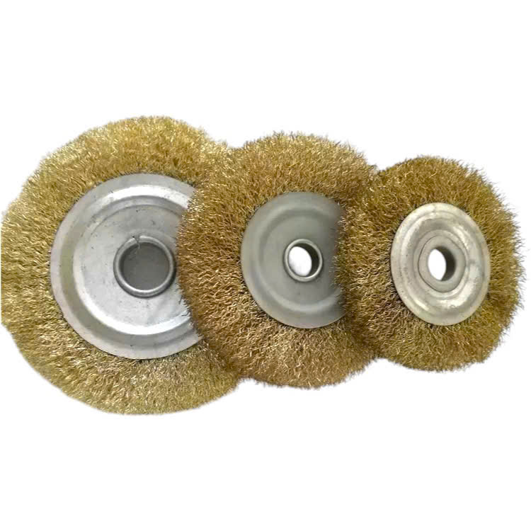 Chổi đánh rỉ sắt đĩa cước rỉ sét lỗ trục 16mm đường kính 100mm, 125mm, 150mm lắp máy mài cầm tay