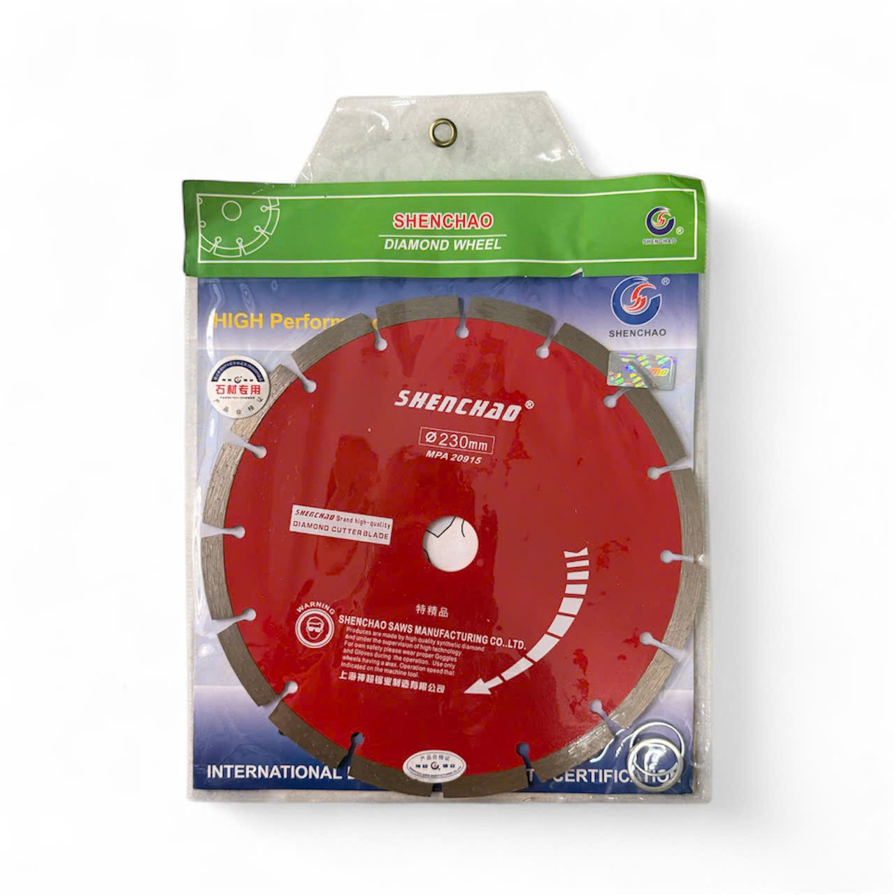 Lưỡi Cắt Gạch, Bê Tông, Đá ShenChao Răng Thưa - Lưỡi Cắt Gạch Super Răng Liền Đường Kính 250mm Lỗ Trục 32mm