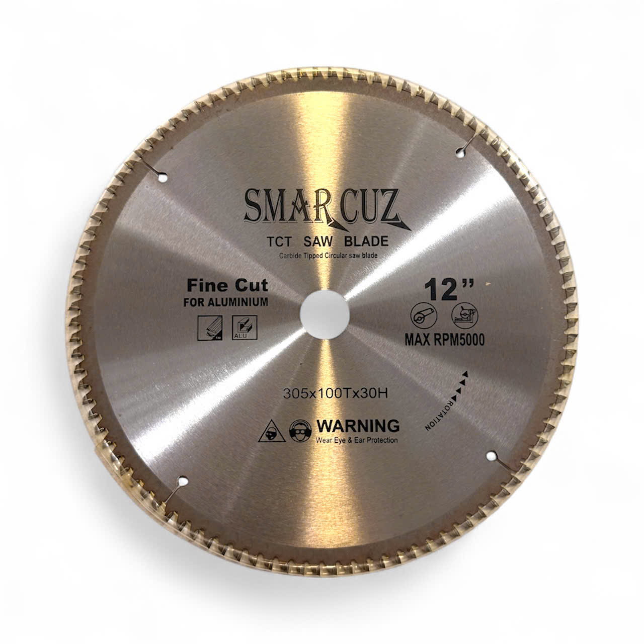 Lưỡi cắt gỗ hợp kim SmarCuz 305mm - 3.2x30mm - 100/120 răng, Cưa cắt gỗ cao cấp đường cắt sắc bén