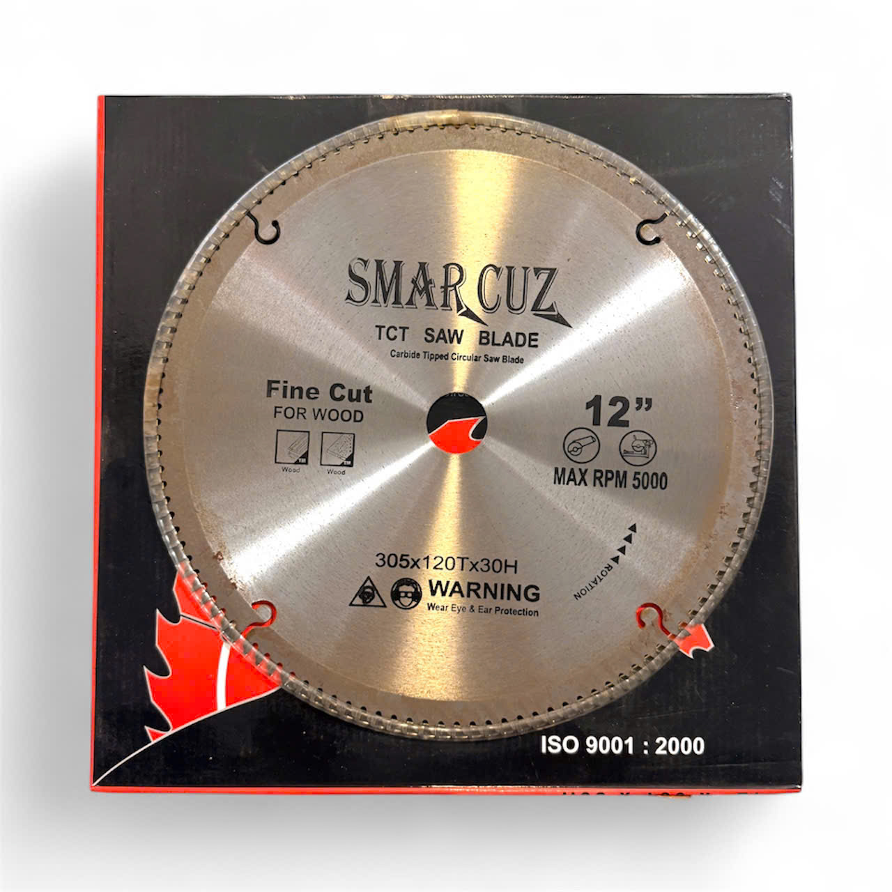 Lưỡi cắt gỗ hợp kim SmarCuz 305mm - 3.2x30mm - 100/120 răng, Cưa cắt gỗ cao cấp đường cắt sắc bén