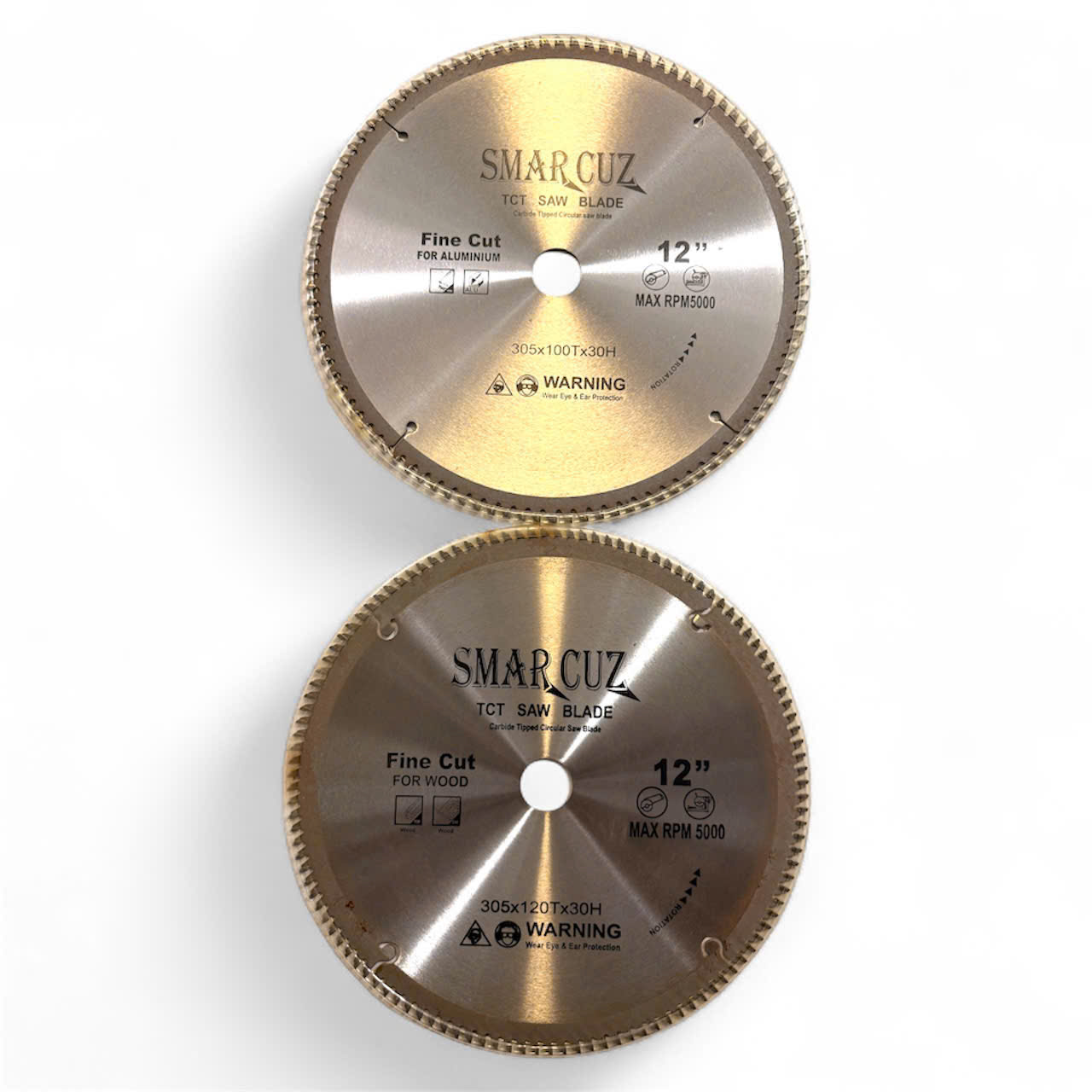 Lưỡi cắt gỗ hợp kim SmarCuz 305mm - 3.2x30mm - 100/120 răng, Cưa cắt gỗ cao cấp đường cắt sắc bén