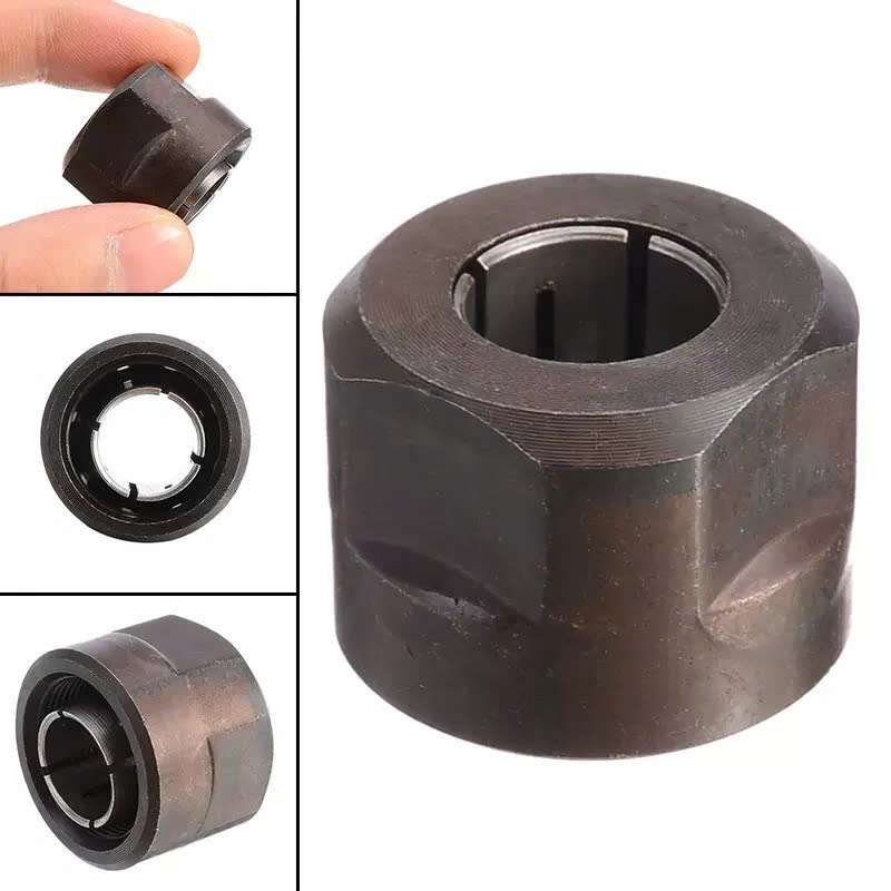 Phụ Kiện Máy Phay Gỗ Ốc Soi, Rọ Soi, Đầu Chuyển Ắc Soi Thép Cacbon Cho Các Loại Máy 12.7MM Về 6.35MM