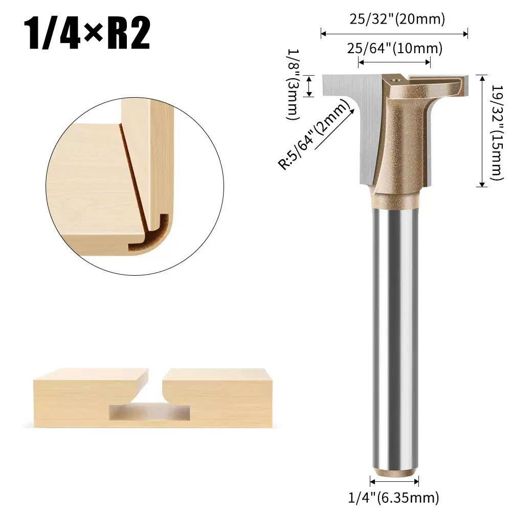 Mũi bo gấp góc R8 tấm ốp than tre chữ T Tideway