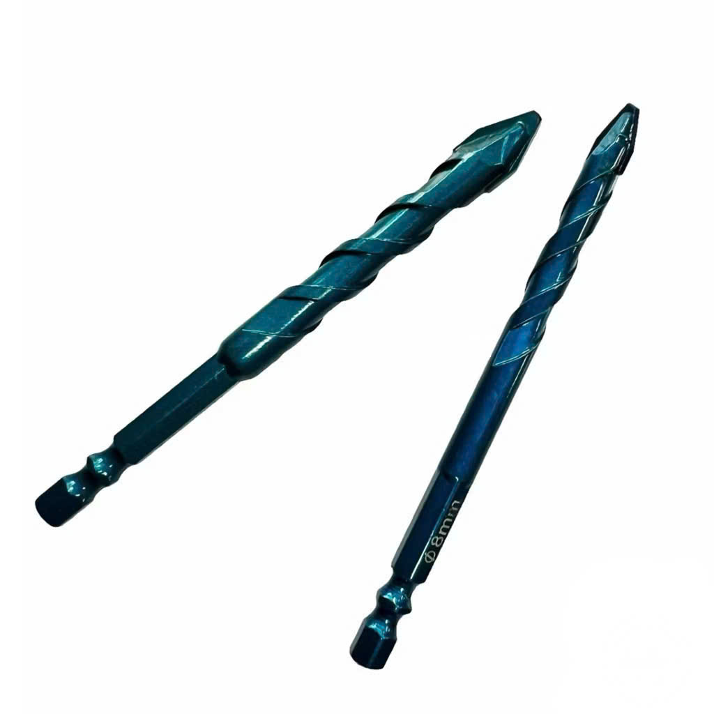 Mũi khoan đa năng lệch tâm cao cấp chuôi lục giác 6.35mm chuyên khoan gạch men cứng HEX-9 Xanh