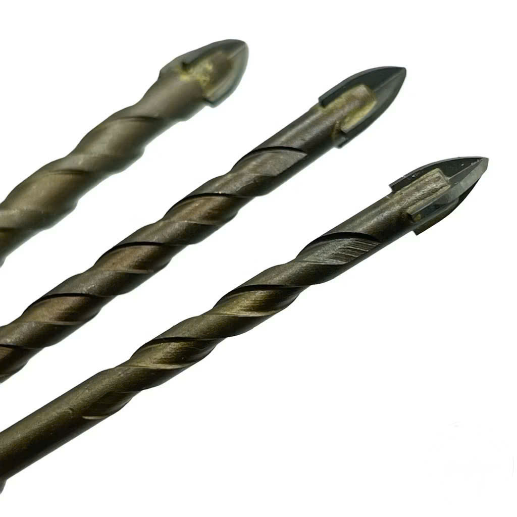 Mũi khoan đa năng cao cấp 4 cạnh chữ thập chuôi lục giác 6.35mm khoan gạch men kính đá 3mm - 12mm