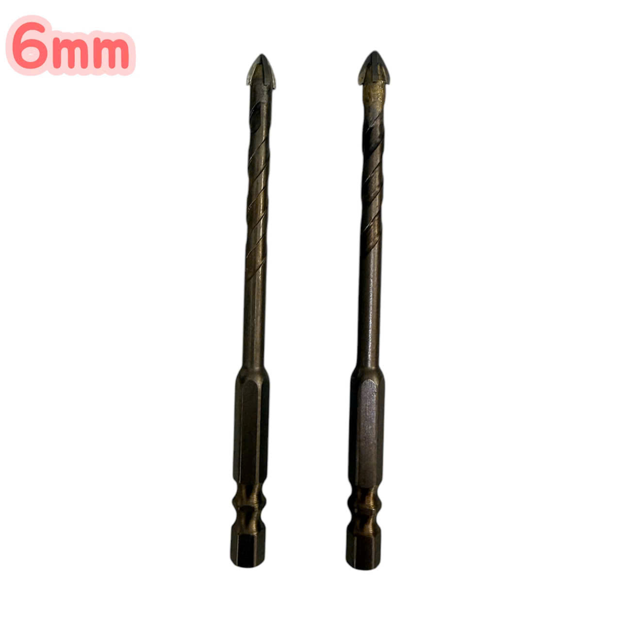 Mũi khoan đa năng cao cấp 4 cạnh chữ thập chuôi lục giác 6.35mm khoan gạch men kính đá 3mm - 12mm