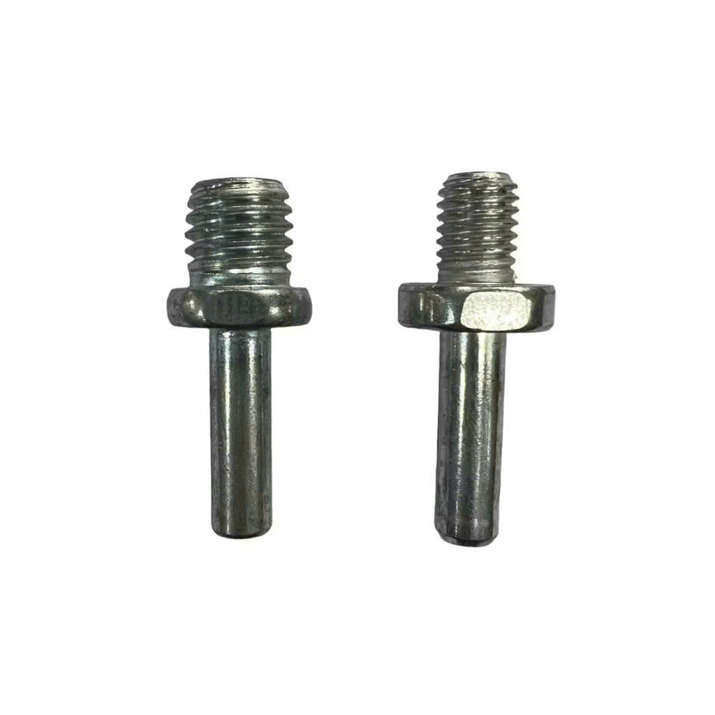 Đầu chuyển máy khoan thành máy cắt mài ti gắn đĩa chà nhám chuôi tròn 8mm, lục giác 6.3mm M10 - M14